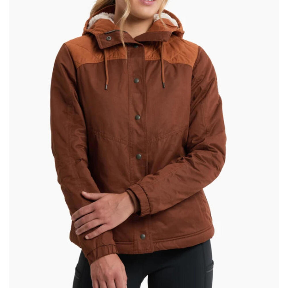 KUHL CELESTE Fleece-Lined Hoody Women's Medium Mocha Rust NWT $199